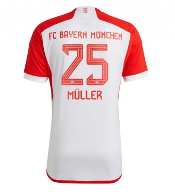 Lacne Muži Futbalové dres Bayern Munich Thomas Muller #25 2023-24 Krátky Rukáv - Domáci